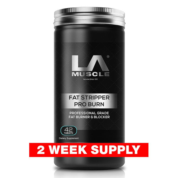 LA Muscle Fat Stripper Pro Burn, professional grade fat burner and blocker trial size, 2 weeks supply.