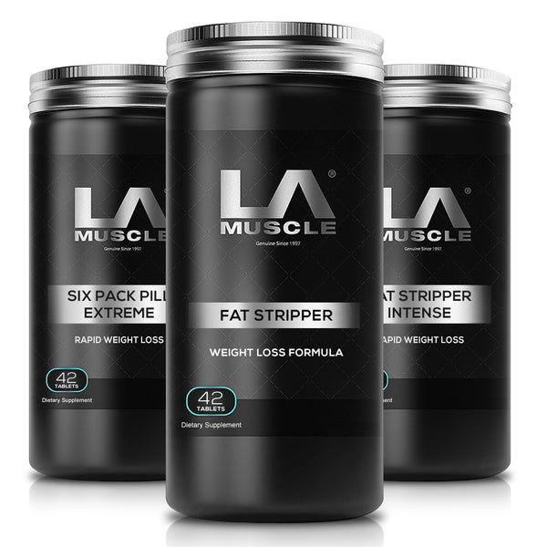 LA Muscle Weight Loss Trials, Six Pack Pill Extreme, Fat Stripper, Fat Stripper Intense, 42 tablets